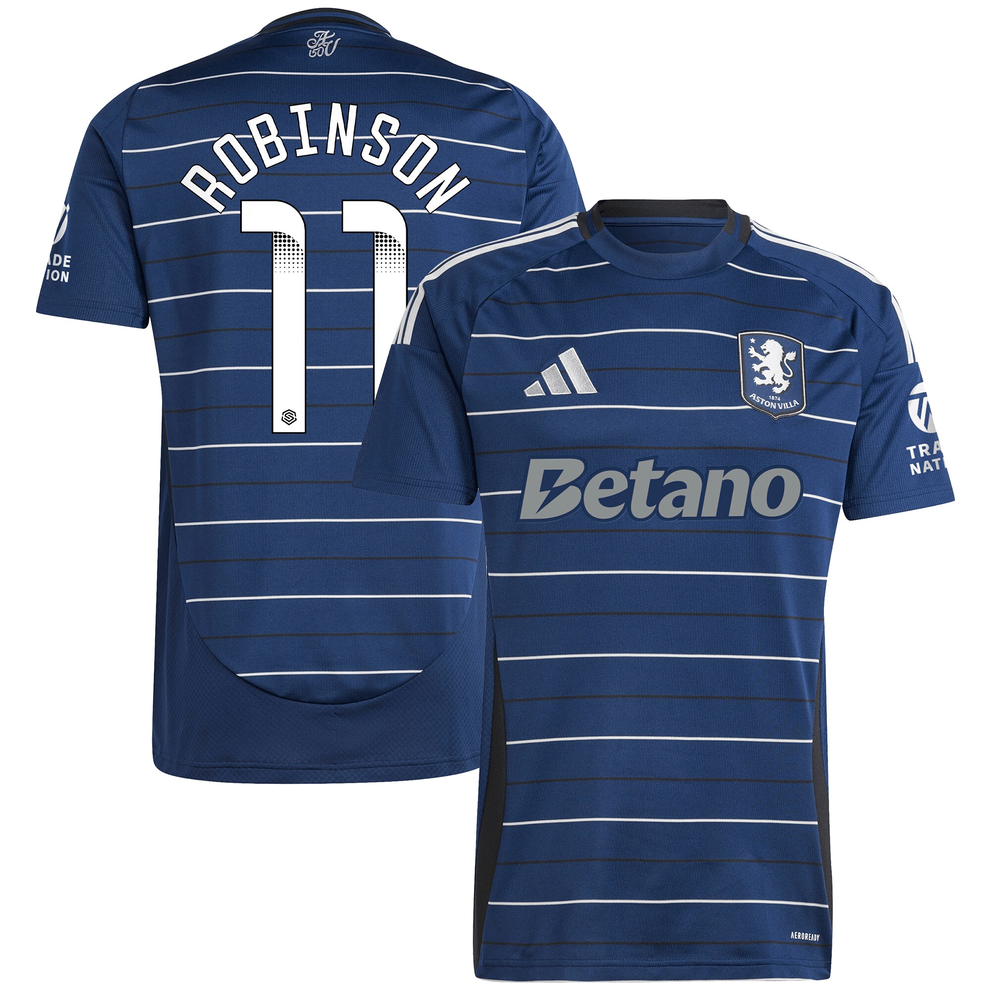 Aston Villa Jerseys - Official aston villa wsl adidas third shirt 2024-25 with robinson 11 printing Collection for AVFC Fans