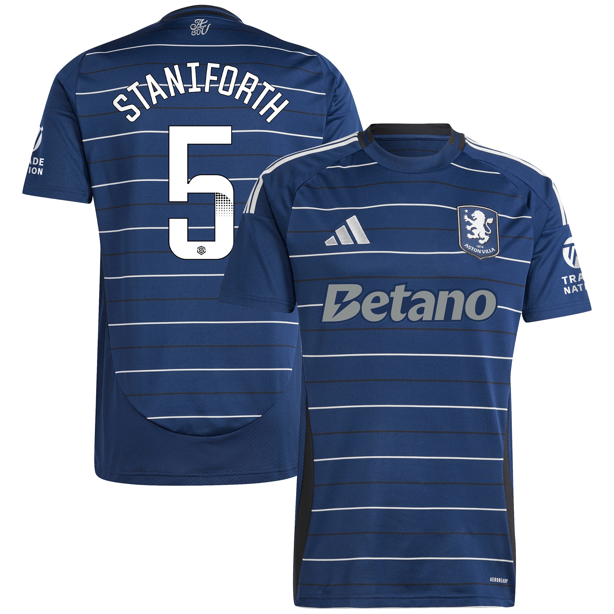 Aston Villa Jerseys - Official aston villa wsl adidas third shirt 2024-25 with staniforth 5 printing Collection for AVFC Fans