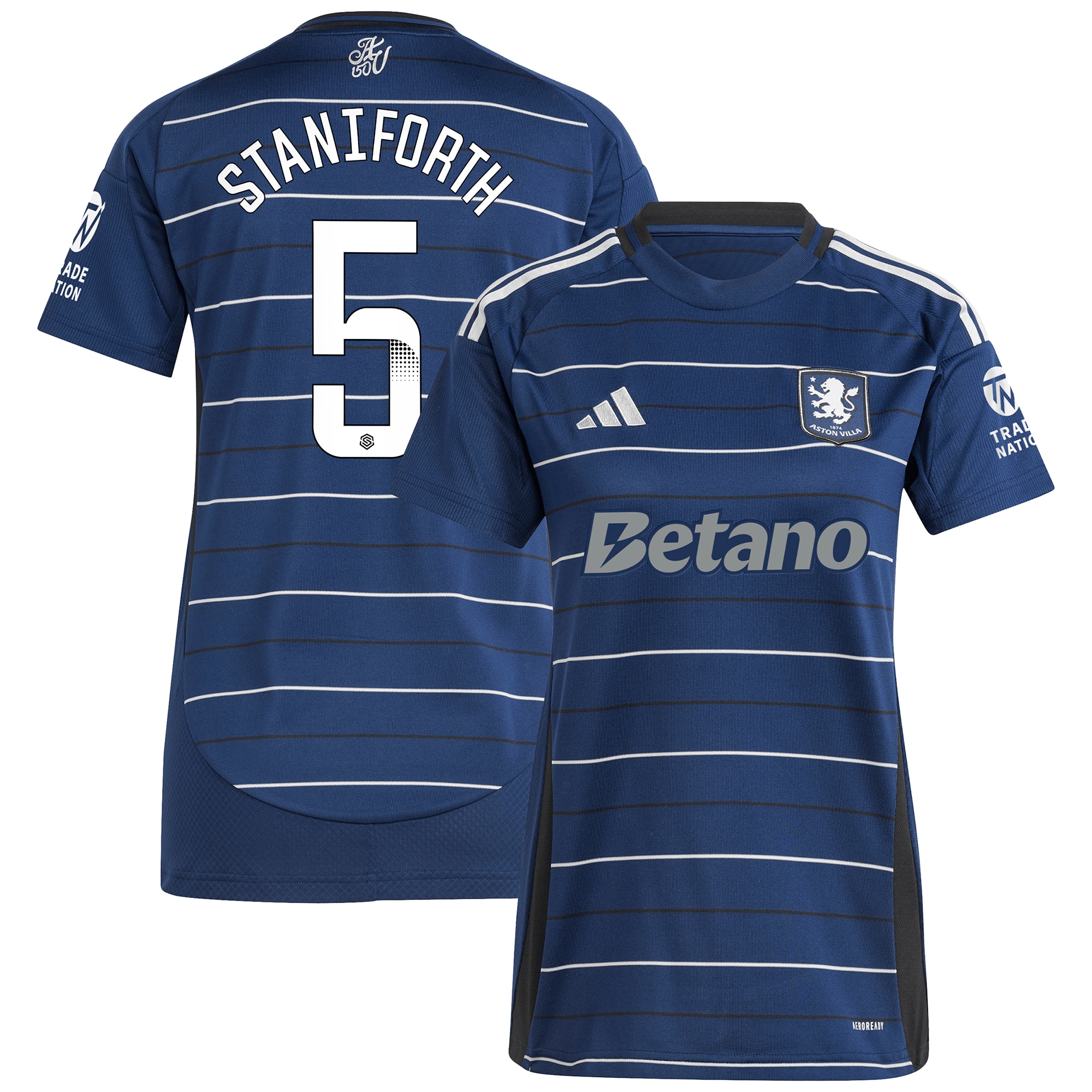 Aston Villa Jerseys - Official aston villa wsl adidas third shirt 2024-25 – womens with staniforth 5 printing Collection for AVFC Fans