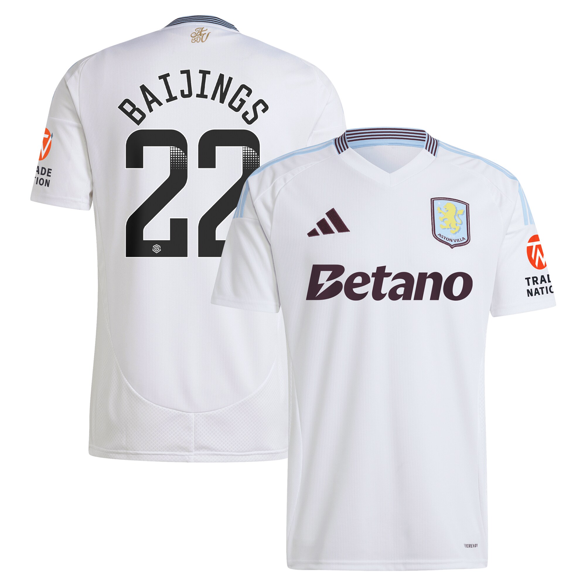 Aston Villa Jerseys - Official aston villa wsl away shirt 2024-25 with baijings 22 printing Collection for AVFC Fans