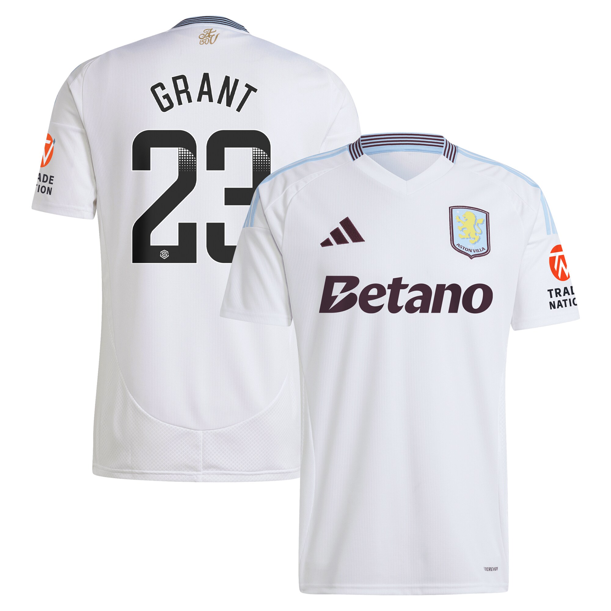 Aston Villa Jerseys - Official aston villa wsl away shirt 2024-25 with grant 23 printing Collection for AVFC Fans