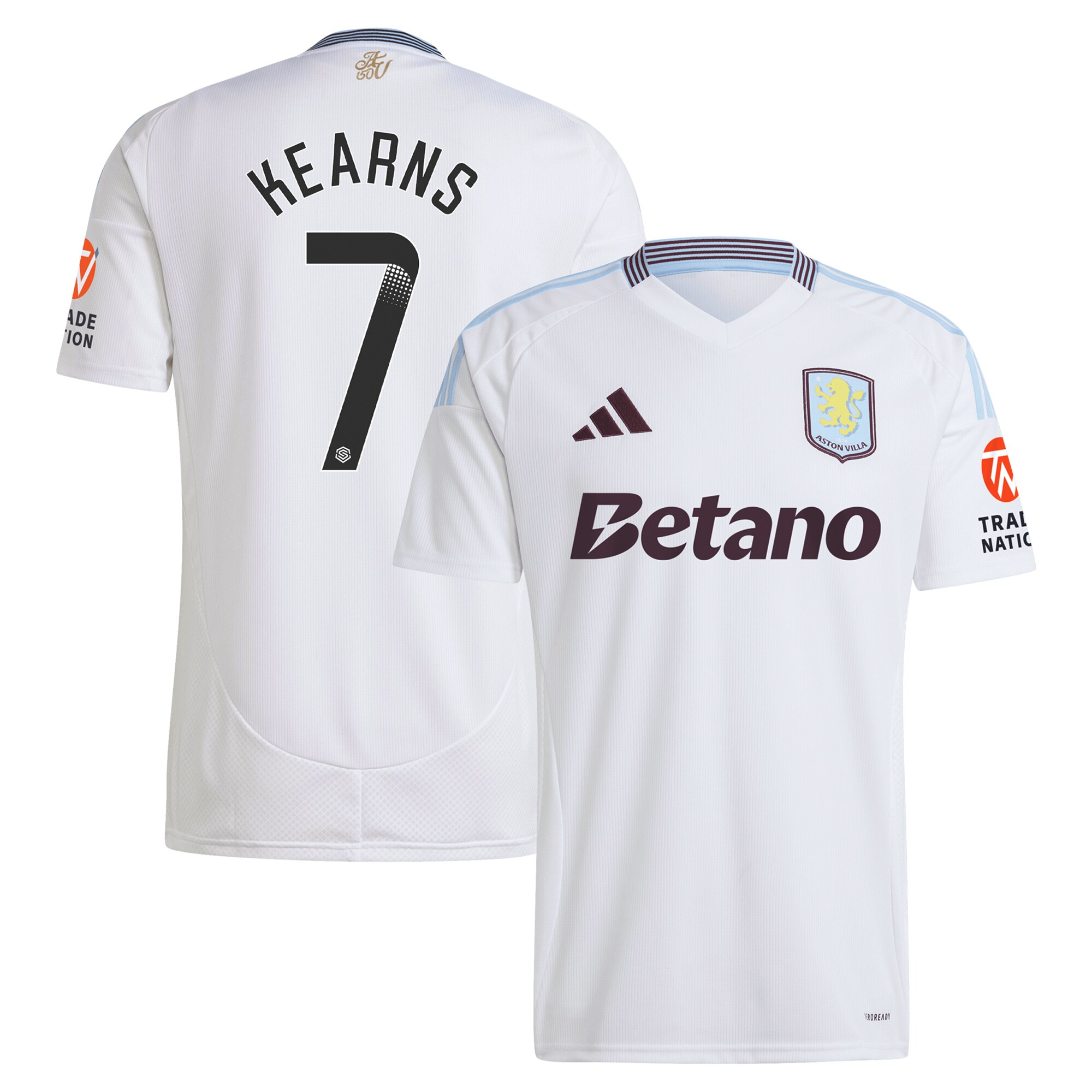 Aston Villa Jerseys - Official aston villa wsl away shirt 2024-25 with kearns 7 printing Collection for AVFC Fans