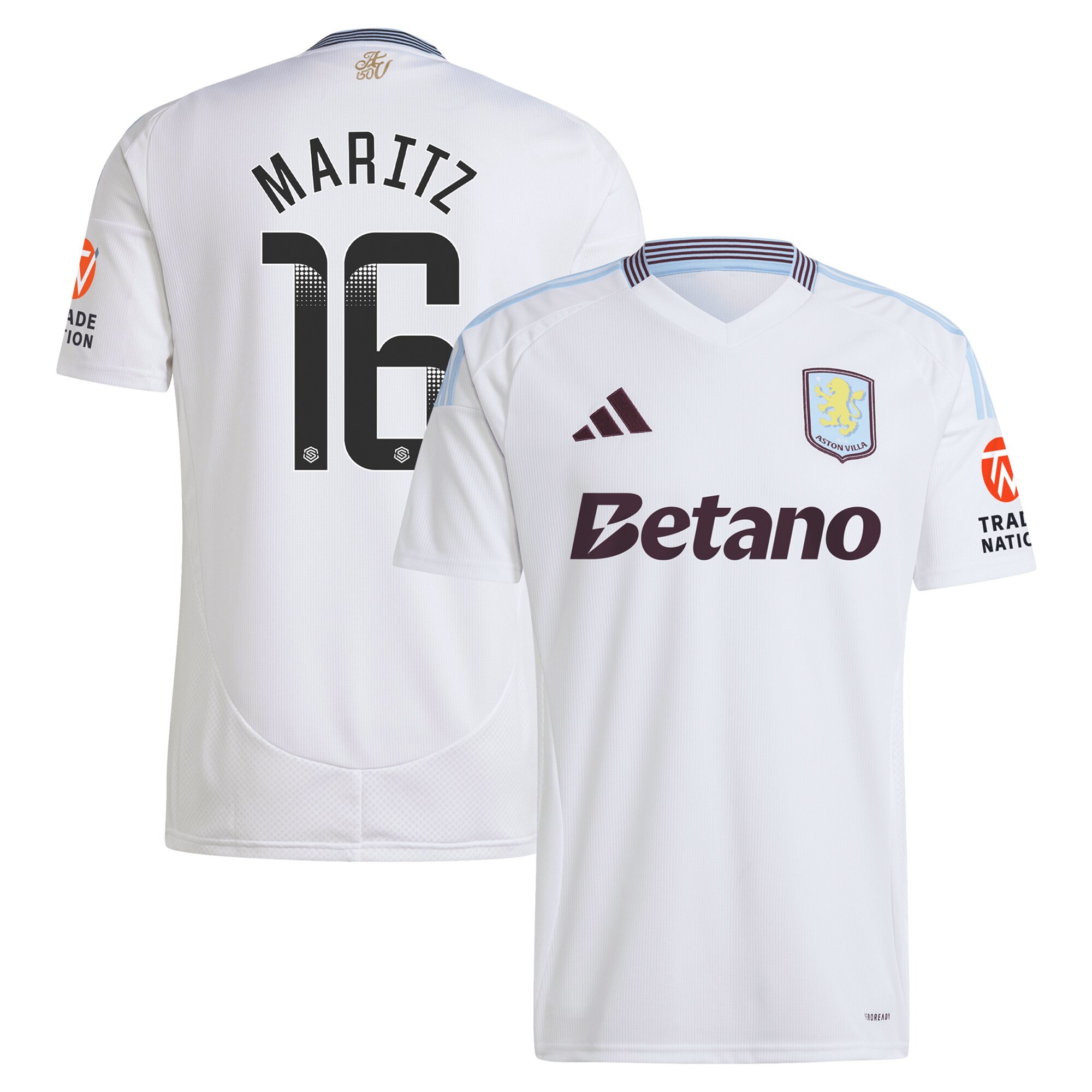 Aston Villa Jerseys - Official aston villa wsl away shirt 2024-25 with maritz 16 printing Collection for AVFC Fans