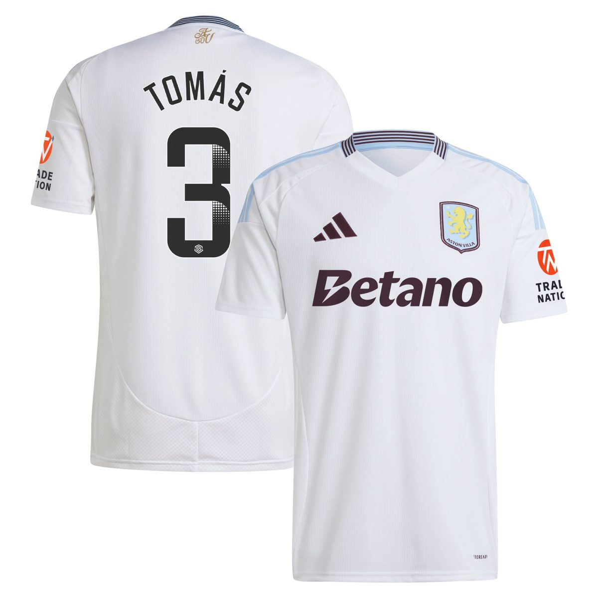 Aston Villa Jerseys - Official aston villa wsl away shirt 2024-25 with tomás 3 printing Collection for AVFC Fans