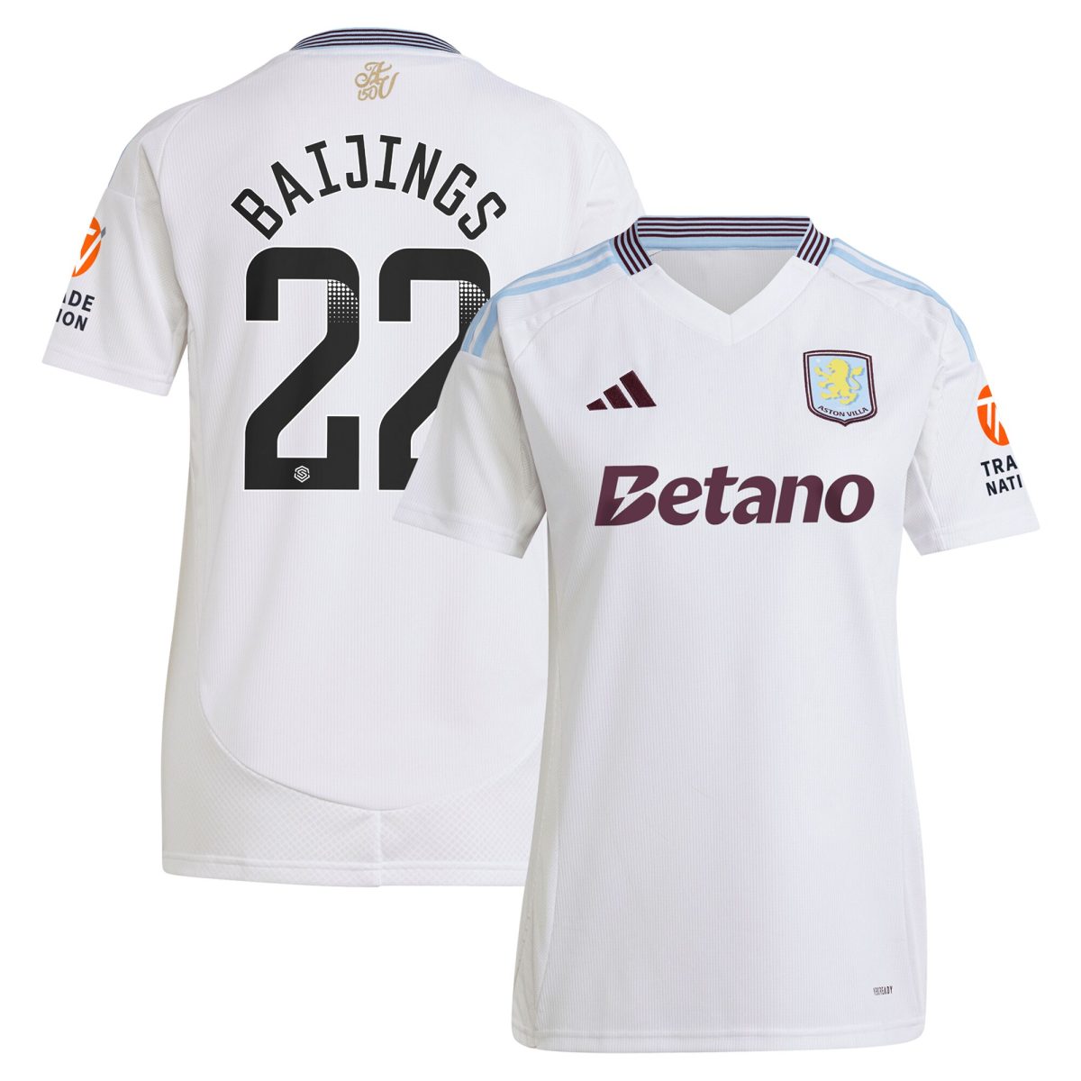 Aston Villa Jerseys - Official aston villa wsl away shirt 2024-25 – womens with baijings 22 printing Collection for AVFC Fans