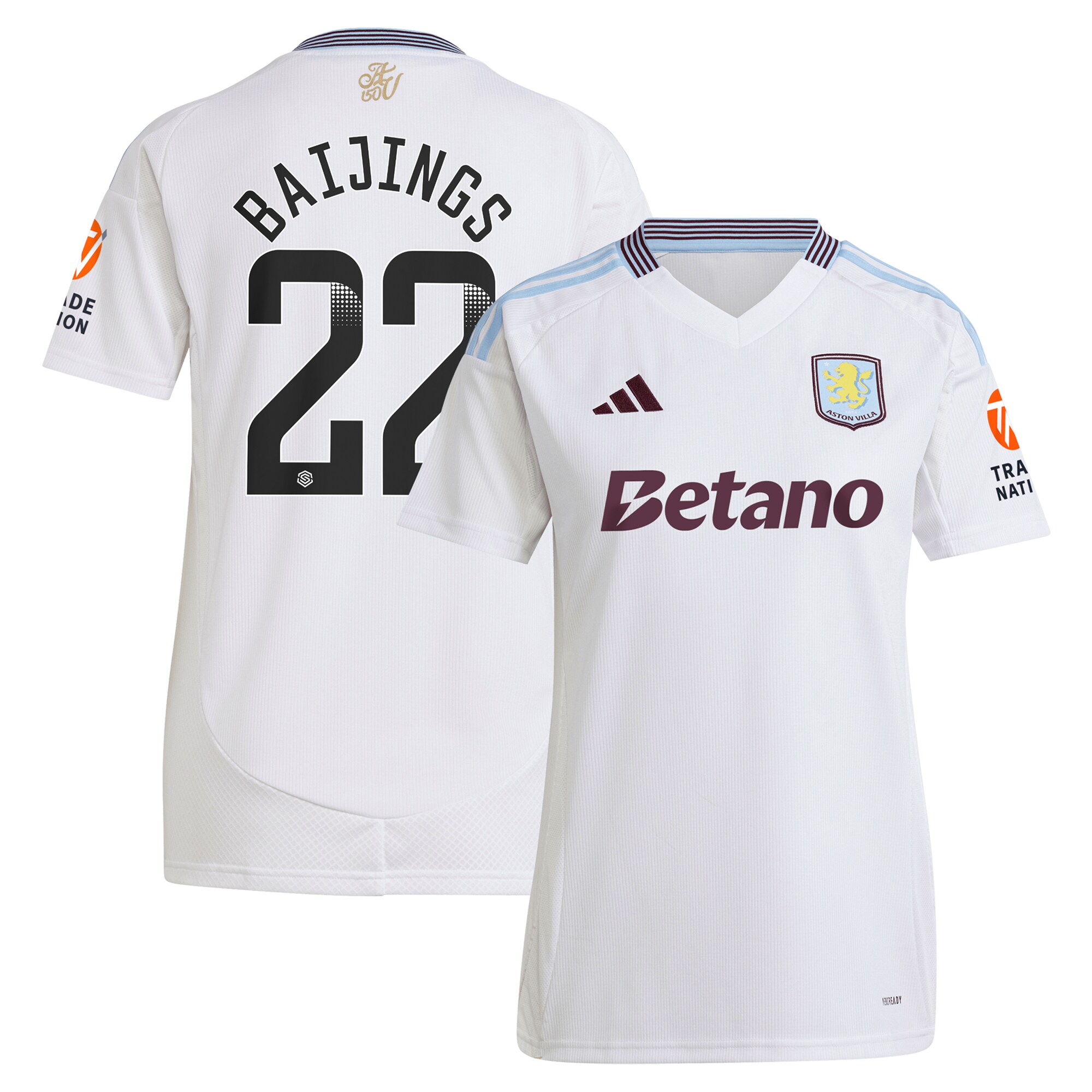 Aston Villa Jerseys - Official aston villa wsl away shirt 2024-25 – womens with baijings 22 printing Collection for AVFC Fans