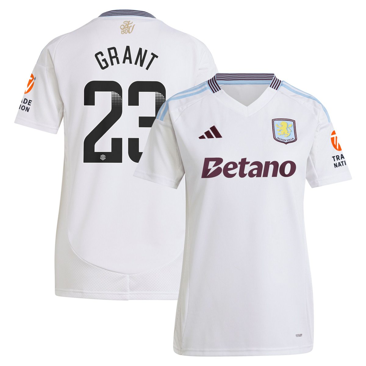 Aston Villa Jerseys - Official aston villa wsl away shirt 2024-25 – womens with grant 23 printing Collection for AVFC Fans