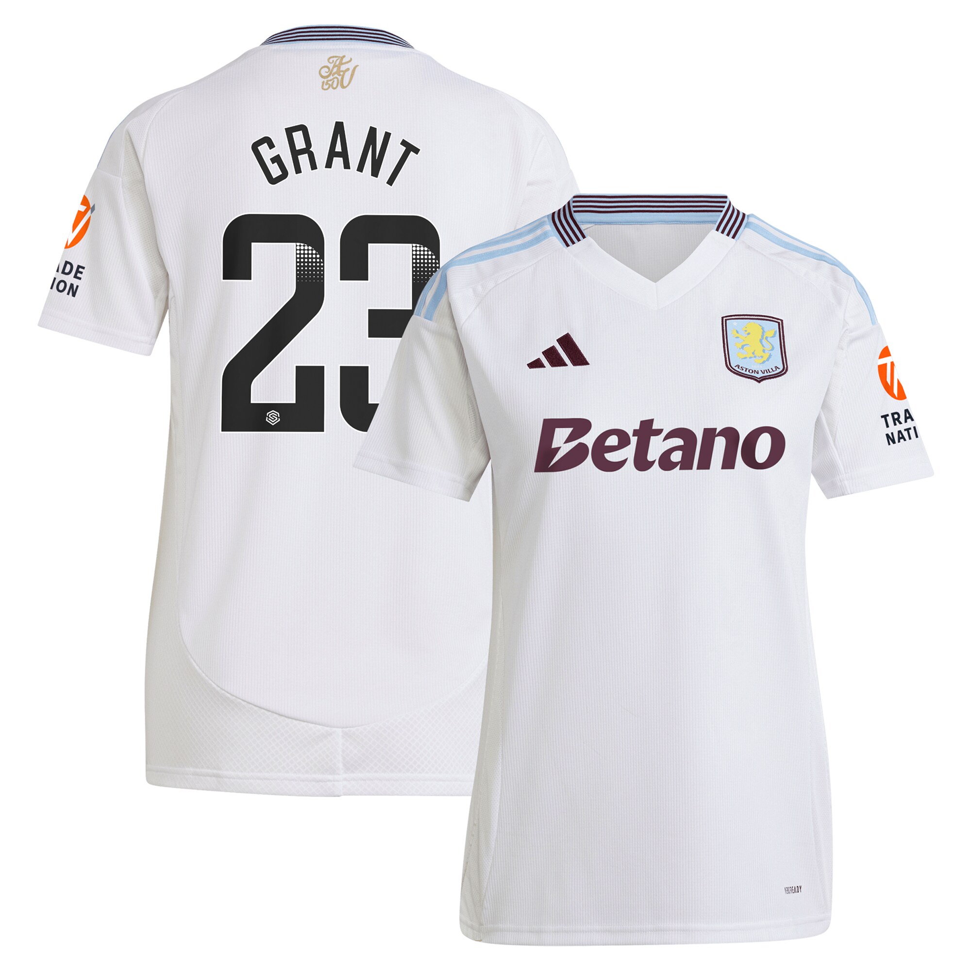 Aston Villa Jerseys - Official aston villa wsl away shirt 2024-25 – womens with grant 23 printing Collection for AVFC Fans