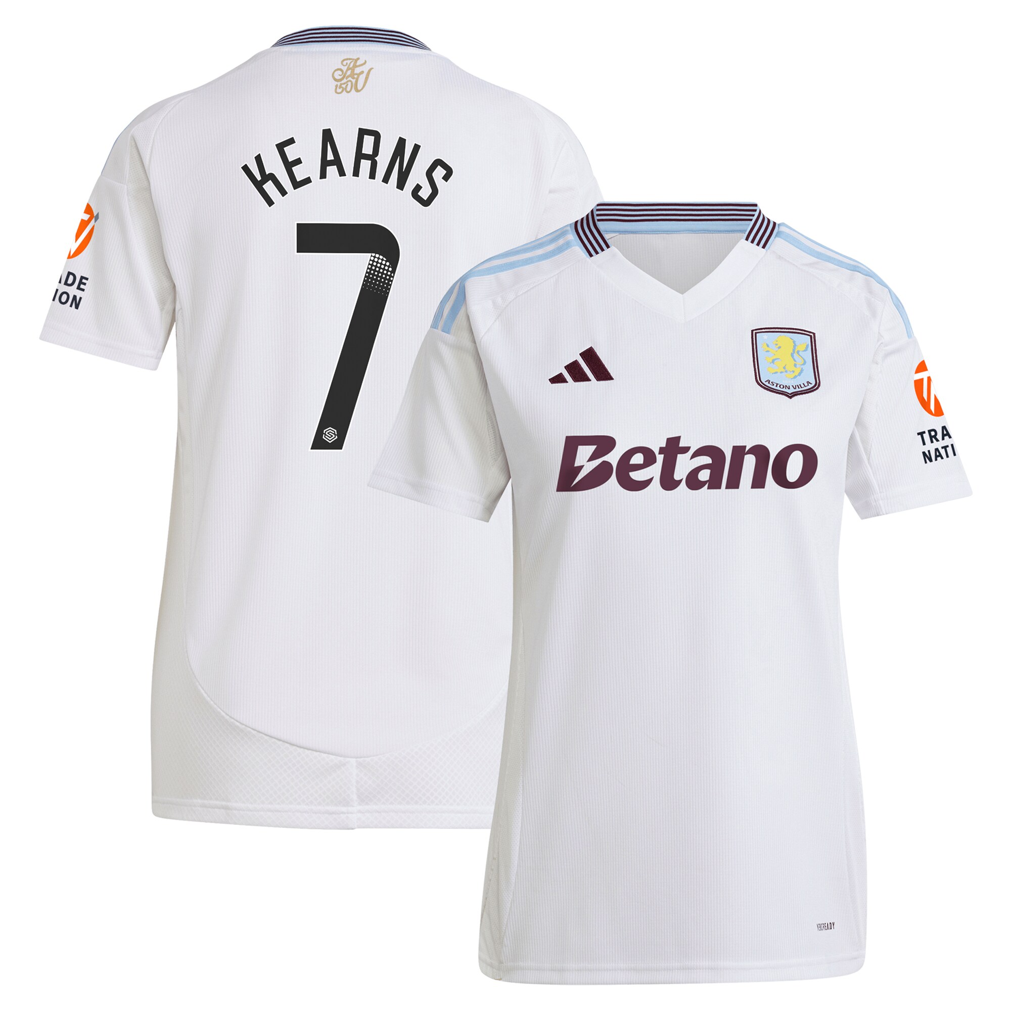Aston Villa Jerseys - Official aston villa wsl away shirt 2024-25 – womens with kearns 7 printing Collection for AVFC Fans