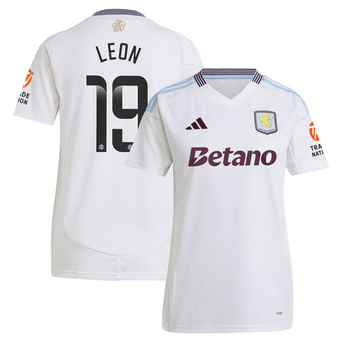 Aston Villa Jerseys - Official aston villa wsl away shirt 2024-25 – womens with leon 19 printing Collection for AVFC Fans