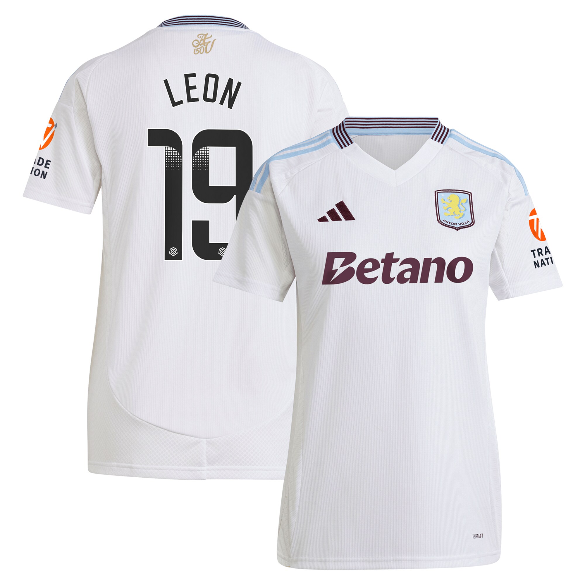 Aston Villa Jerseys - Official aston villa wsl away shirt 2024-25 – womens with leon 19 printing Collection for AVFC Fans
