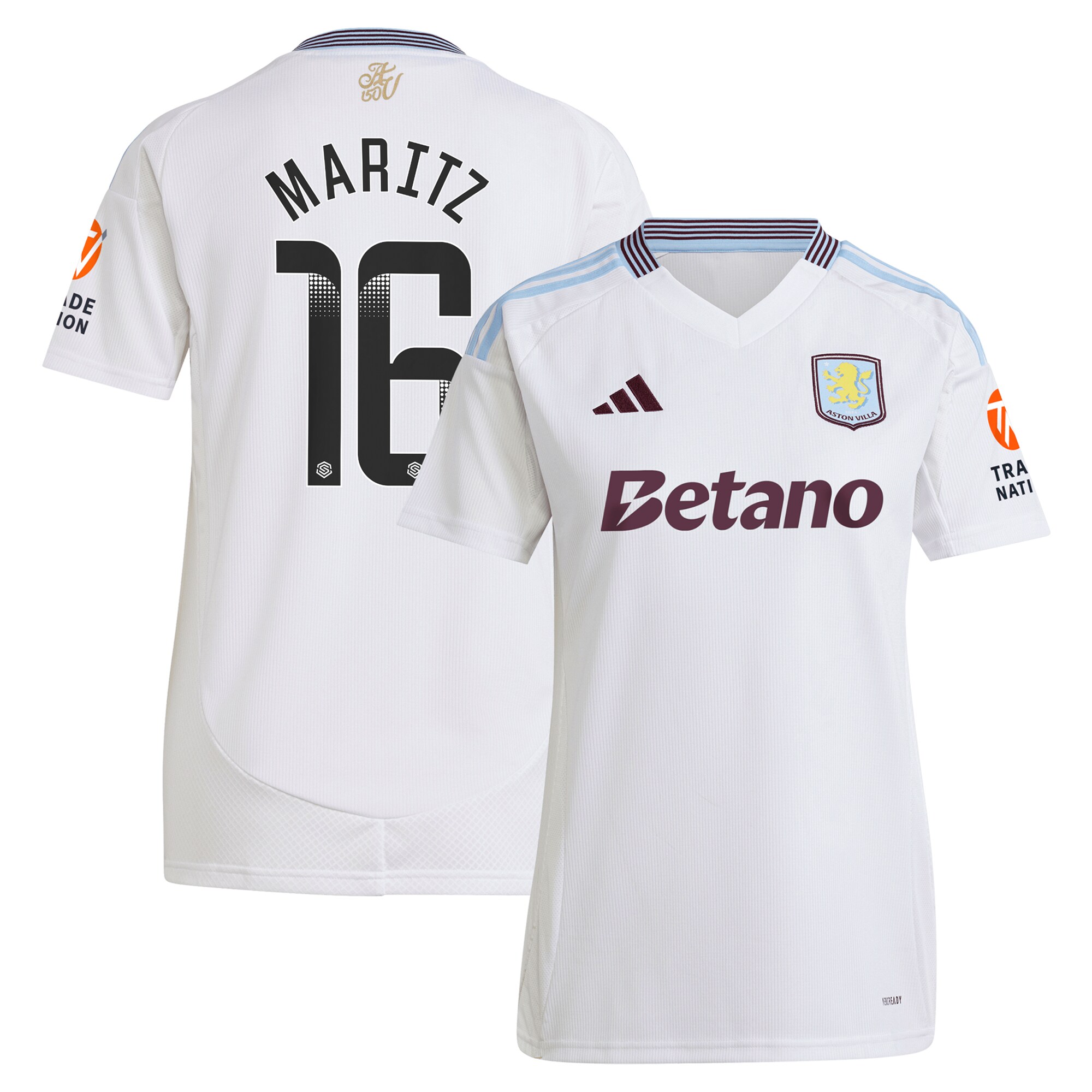 Aston Villa Jerseys - Official aston villa wsl away shirt 2024-25 – womens with maritz 16 printing Collection for AVFC Fans