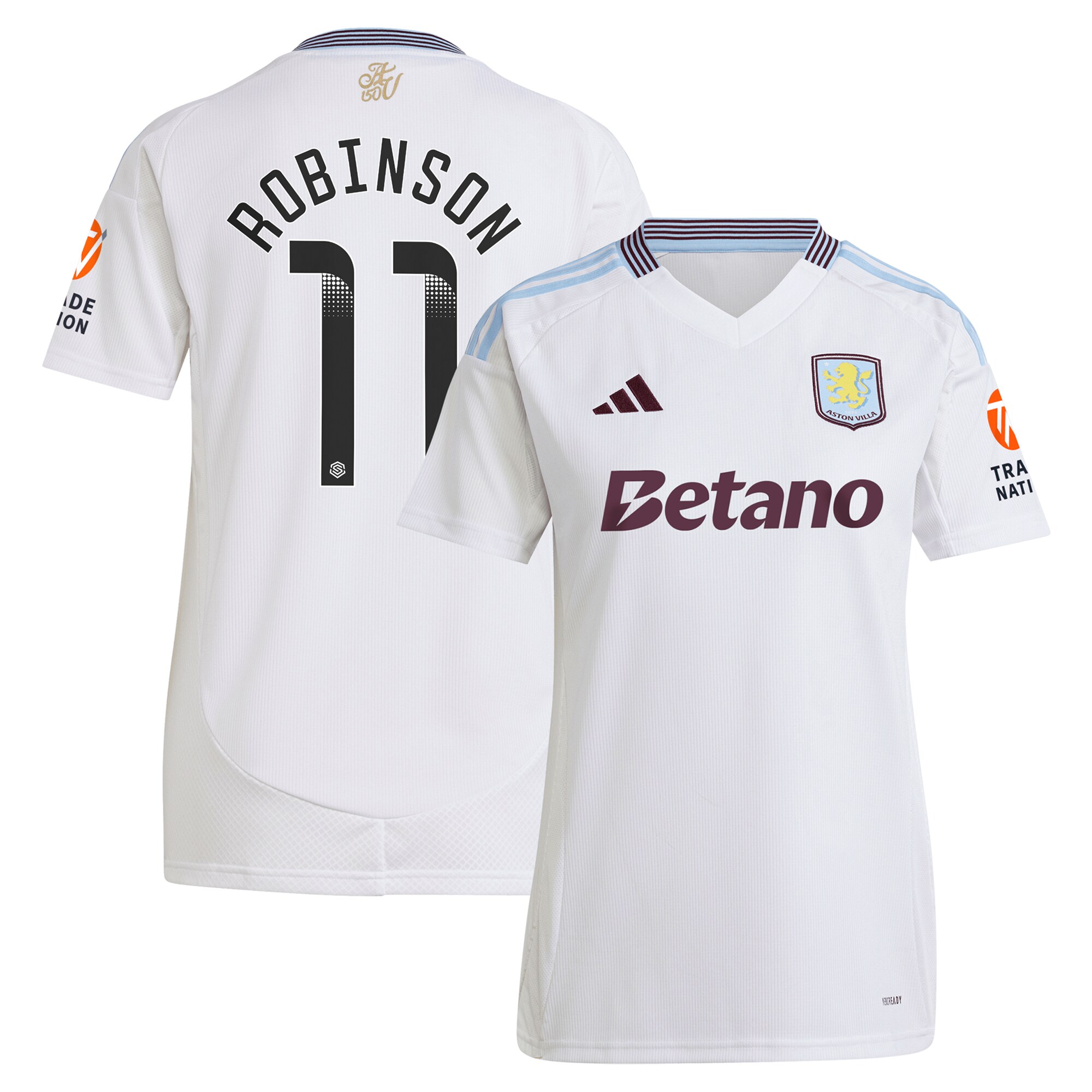 Aston Villa Jerseys - Official aston villa wsl away shirt 2024-25 – womens with robinson 11 printing Collection for AVFC Fans