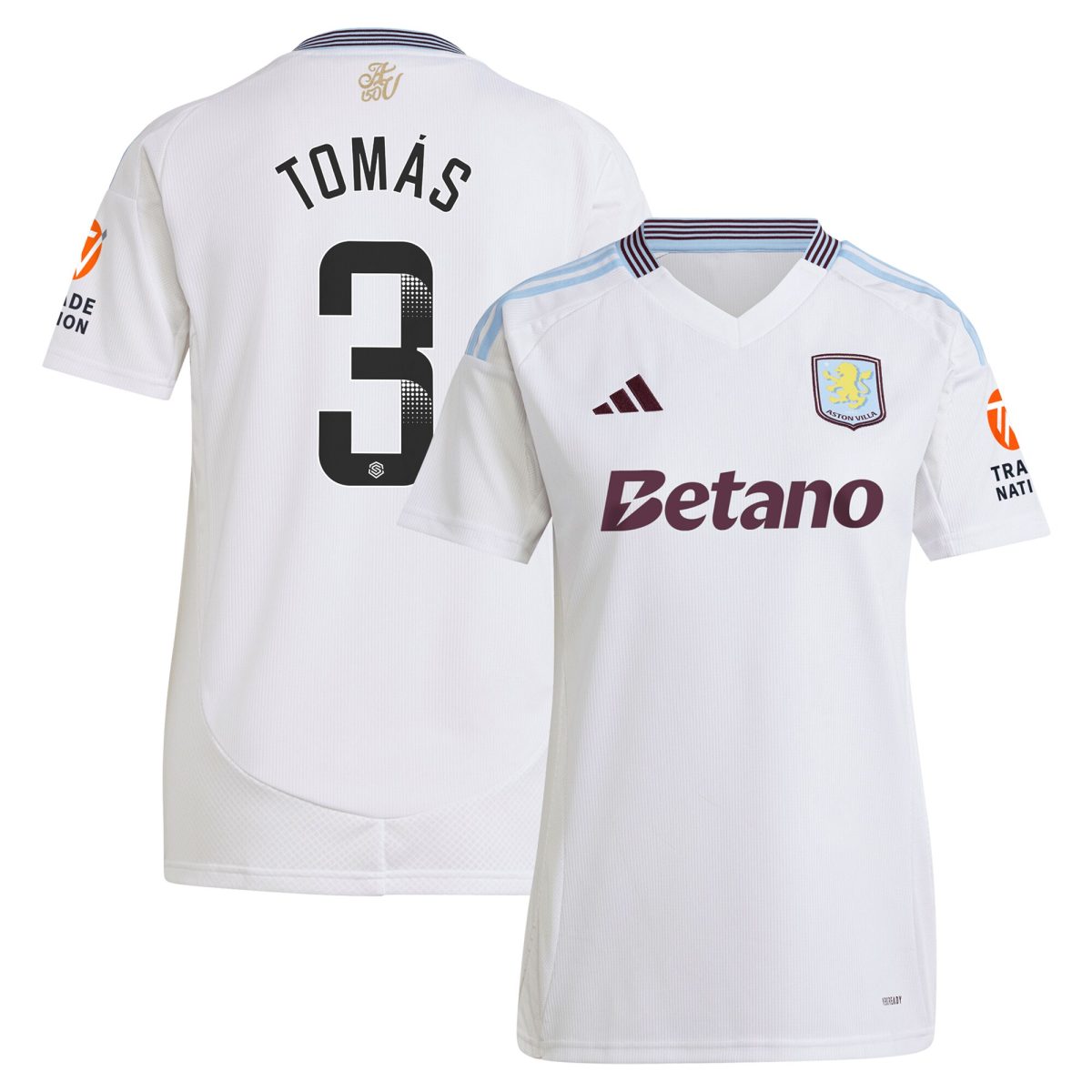 Aston Villa Jerseys - Official aston villa wsl away shirt 2024-25 – womens with tomás 3 printing Collection for AVFC Fans